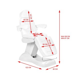 Fotel Kosmetyczny Elektr. Lux 4m Biały Z Kołyską