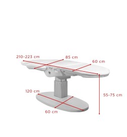 Fotel Kosmetyczny Elektr. Eclipse 3 Siln. Biały