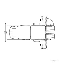 Fotel Podologiczny Elektr. Azzurro 883 3 Siln. Szary