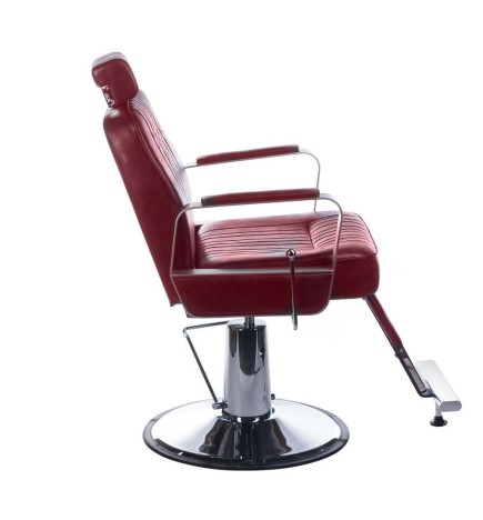 Fotel barberski HOMER BH-31237 Wiśniowy