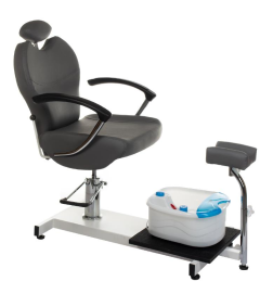 Fotel do pedicure z masażerem stóp BR-2301 szary