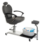 Fotel do pedicure z masażerem stóp BR-2301 szary