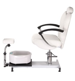 Fotel do pedicure z masażerem stóp BR-2301 biały