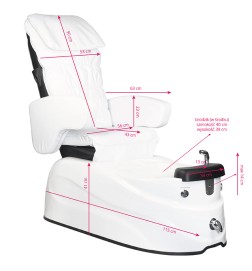 Fotel Pedicure Spa As-122 White Z Funkcją Masażu