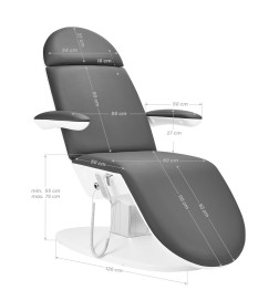 Fotel kosmetyczny elektr. 2240 Eclipse 3 siln. szary