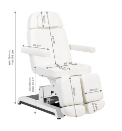 Fotel Kosmetyczny Expert Podo W-12c 3 Silniki Biały