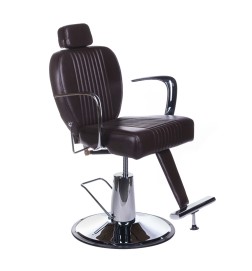 Fotel barberski OLAF BH-3273 Brązowy