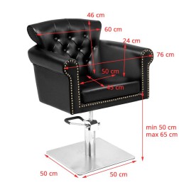 Gabbiano Fotel Fryzjerski Berlin Czarny