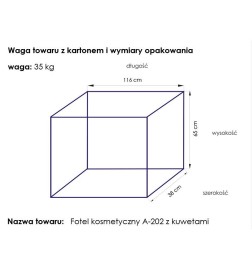 Fotel Kosmetyczny A 202 Z Kuwetami Biały