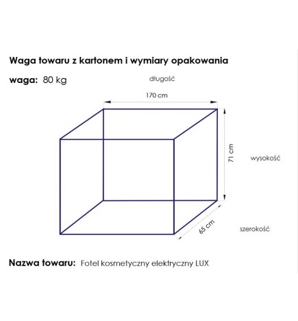 Fotel Kosmetyczny Elektr. Lux Biały