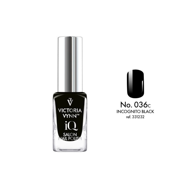 Lakier do Paznokci Klasyczny IQ Salon Nail Polish 036 Incognito Black 9ml