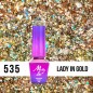 Lakier Hybrydowy MollyLac Crushed Diamonds Lady in Gold Nr.535 5ml