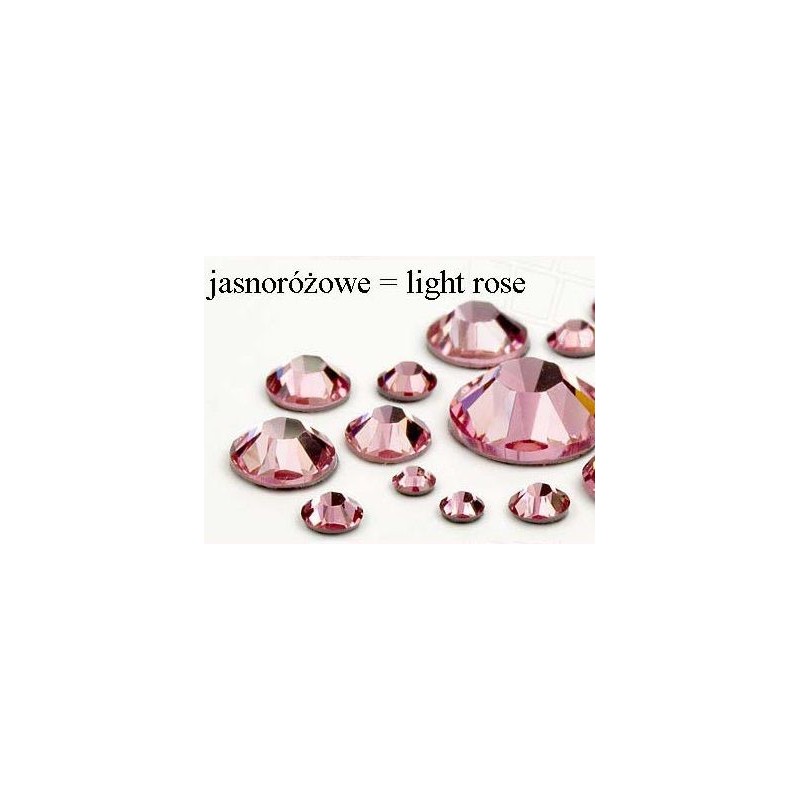 Cyrkonie Light Rose Jasno Różowe ss3 50 Szt