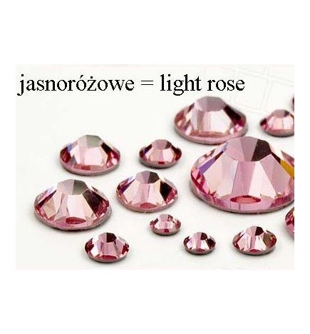 Cyrkonie Light Rose Jasno Różowe ss3 50 Szt