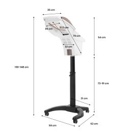 Gabbiano sauna fryzjerska stojąca 408D biała z aktywnym ozonem
