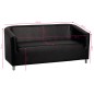 Gabbiano Sofa Do Poczekalni M021 Czarna