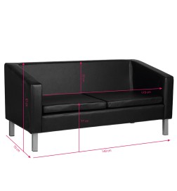 Gabbiano Sofa Do Poczekalni Bm18003 Czarna