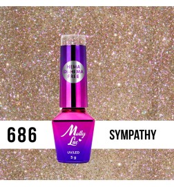 Lakier Hybrydowy MollyLac Shocking Shine Sympathy Nr.686 5ml