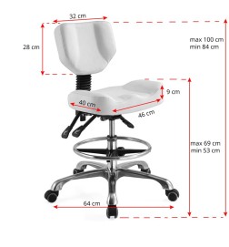 Taboret Kosmetyczny A-4299 Biały