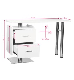 Biurko Kosmetyczne 6543 Białe
