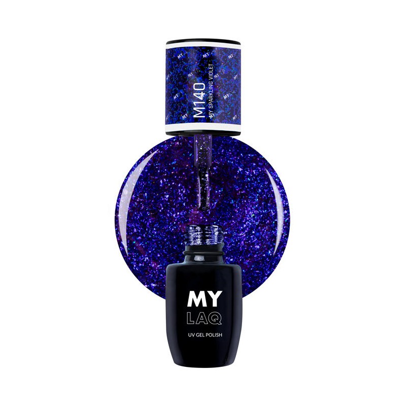 Lakier Hybrydowy MyLaq M140 My Sparkling Violet 5ml