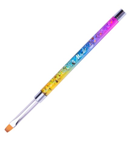 Pędzelek Do Żelu Kwadratowy Mollylac Pro Gel Rainbow 7mm Rozmiar 6 Nr 3