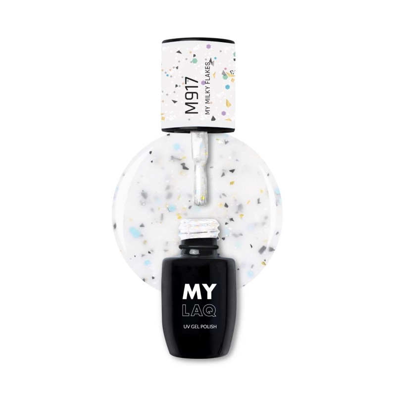 Lakier Hybrydowy MyLaq M917 My Milky Flakes 5ml