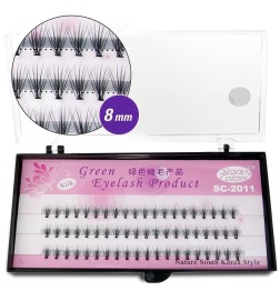 Rzęsy Kępki Green Eyelash Jedwabne 8mm Czarne