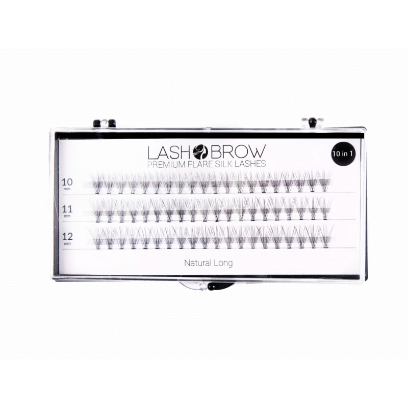 Lash Brow Natural Long Jedwabne rzęsy w kępkach PREMIUM FLARE SILK LASHES kępki