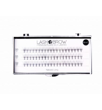 Lash Brow Natural Long Jedwabne rzęsy w kępkach PREMIUM FLARE SILK LASHES kępki