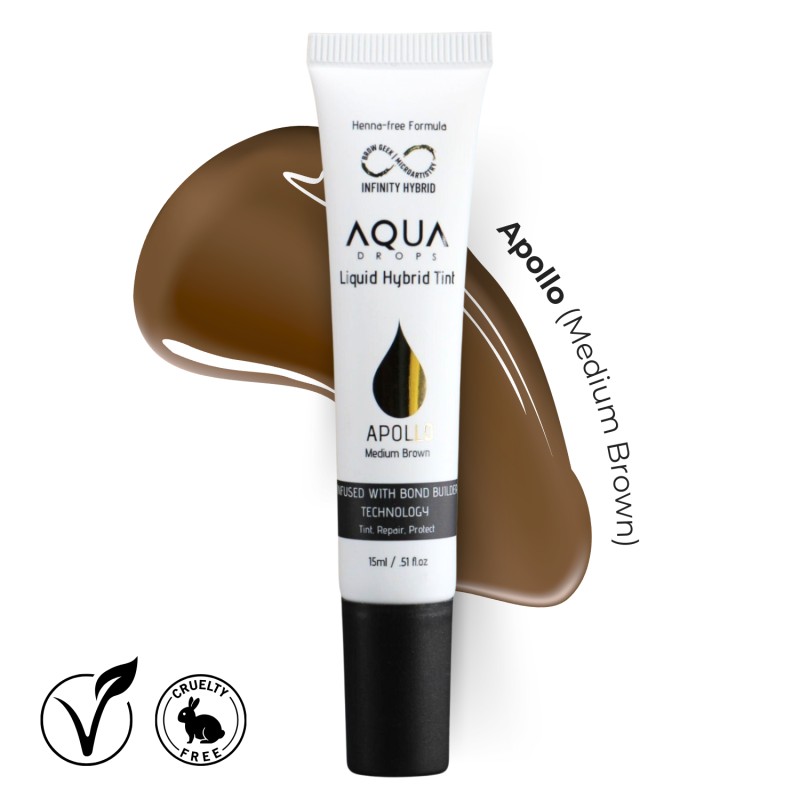 Farbka Aqua Drops Liquid Hybrid Tint Odcień Apollo - Medium Brown