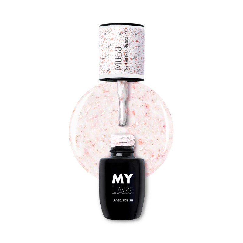 Lakier Hybrydowy MyLaq M863 My Shimmering Orange 5ml