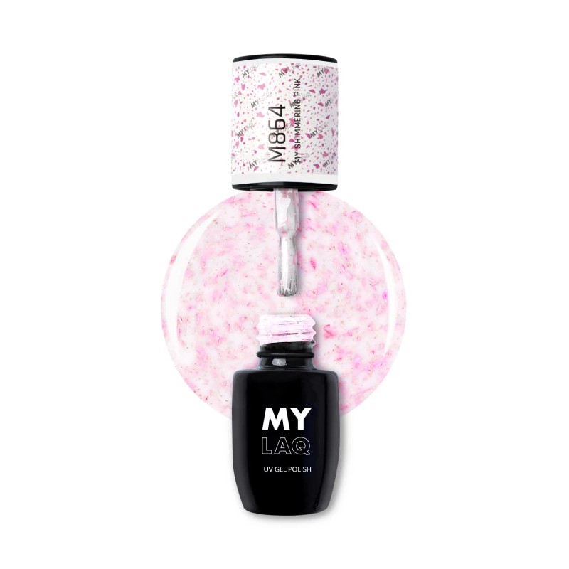 Lakier Hybrydowy MyLaq M864 My Shimmering Pink 5ml