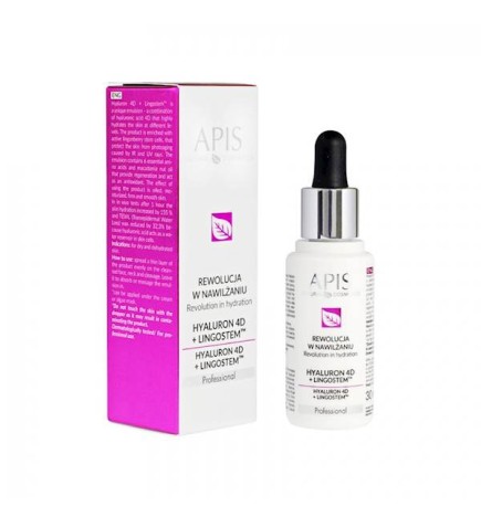 APIS Bezzapachowy kwas hialuronowy 4D + LINGOSTEM TM, 30ml