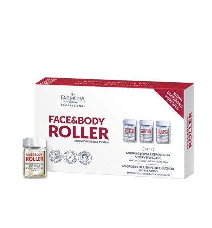 Face&Body Roller Mikroigłowa Eksfoliacja Skóry Kwasami 5x5ml