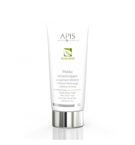 APIS Acne-Stop Maska Kremowa Oczyszczająca Z Czarnym Błotem 200ml