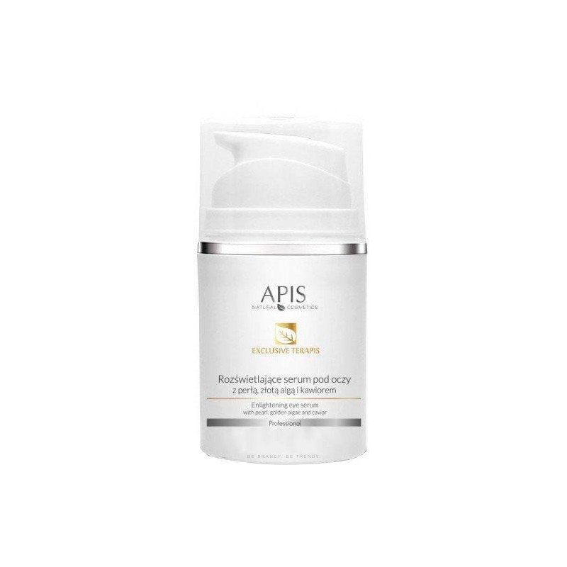 APIS Exclusive Terapis Rozświetlające Serum Pod Oczy Z Perłą, Złotą Algą I Kawiorem 50ml