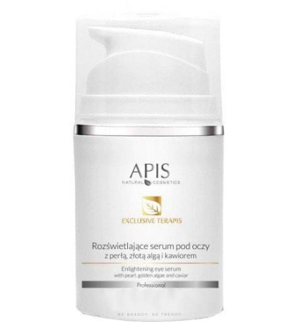 APIS Exclusive Terapis Rozświetlające Serum Pod Oczy Z Perłą, Złotą Algą I Kawiorem 50ml