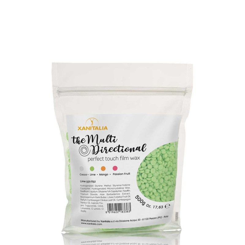 Premium Textile - Wosk Bezpaskowy do Depilacji w Perełkach Lime 500gr