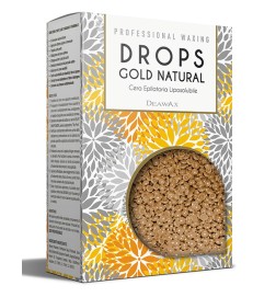 Wosk Do Depilacji Twardy Drops Gold Natural, 800g