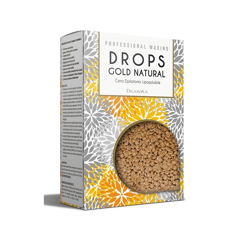 Wosk Do Depilacji Twardy Drops Gold Natural, 800g