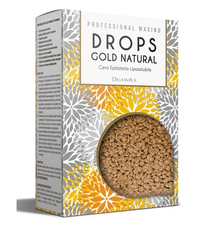 Wosk Do Depilacji Twardy Drops Gold Natural, 800g