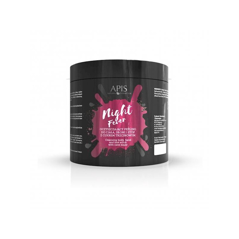 APIS Night Fever Oczyszczający Peeling Do Ciała, Dłoni i Stóp z Cukrem Trzcinowym 700g