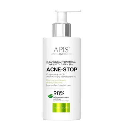 APIS Home Tonik Acne - Stop Oczyszczający Z Zieloną Herbatą 300ml