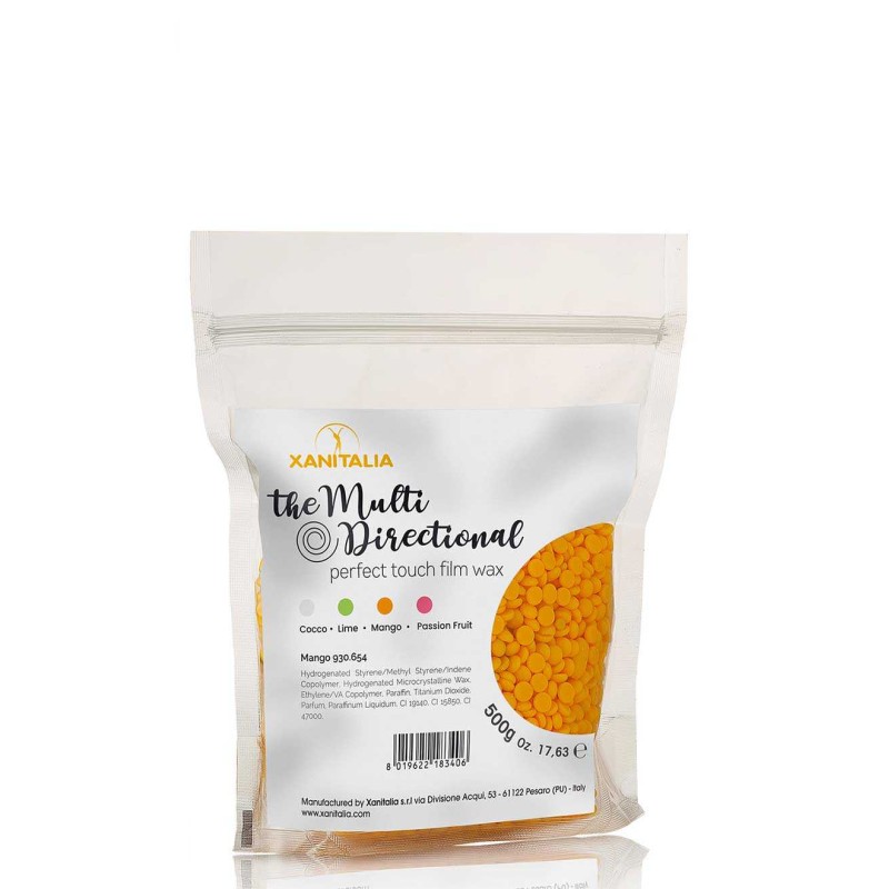 Premium Textile - Wosk Bezpaskowy do Depilacji w Perełkach Mango 500gr