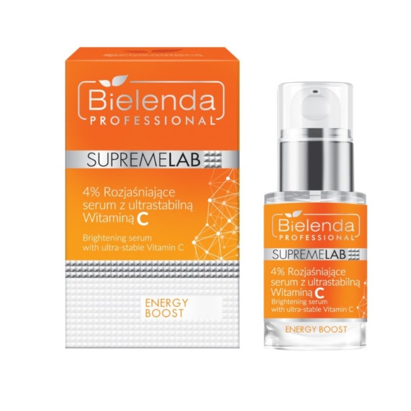 Bielenda Supremelab Energy Boost - Rozjasniające Serum ze Stabilną Witaminą C 15ml