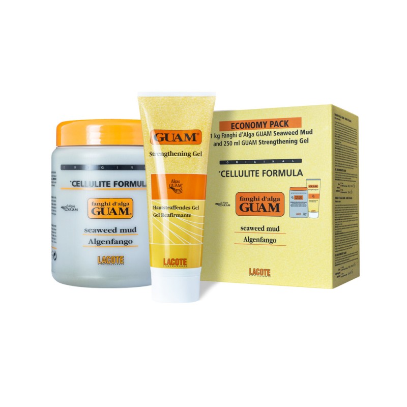 GUAM Zestaw Fanghi D'alga Koncentrat Wyszczuplający Antycellulite 1kg + Żel Wyszczuplający Antycellulitowy 250ml