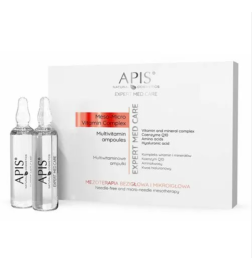 APIS Expert Med Care Multivitamin Ampoules Ampułki Multiwitaminowe Do Mezoterapii Bezigłowej I Mikroigłowej 5 x 10ml