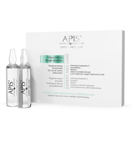 APIS Expert Med Care Meso-Micro Regeneration Regenerujące Ampułki Niwelujące Blizny Potrądzikowe 5 x 10ml