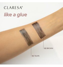 Claresa - LIKE A GLUE Żel Do Brwi 01 Taupe